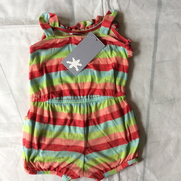 Splendid Ruffle Striped One-Piece Romper 3T - Picture 2 of 3